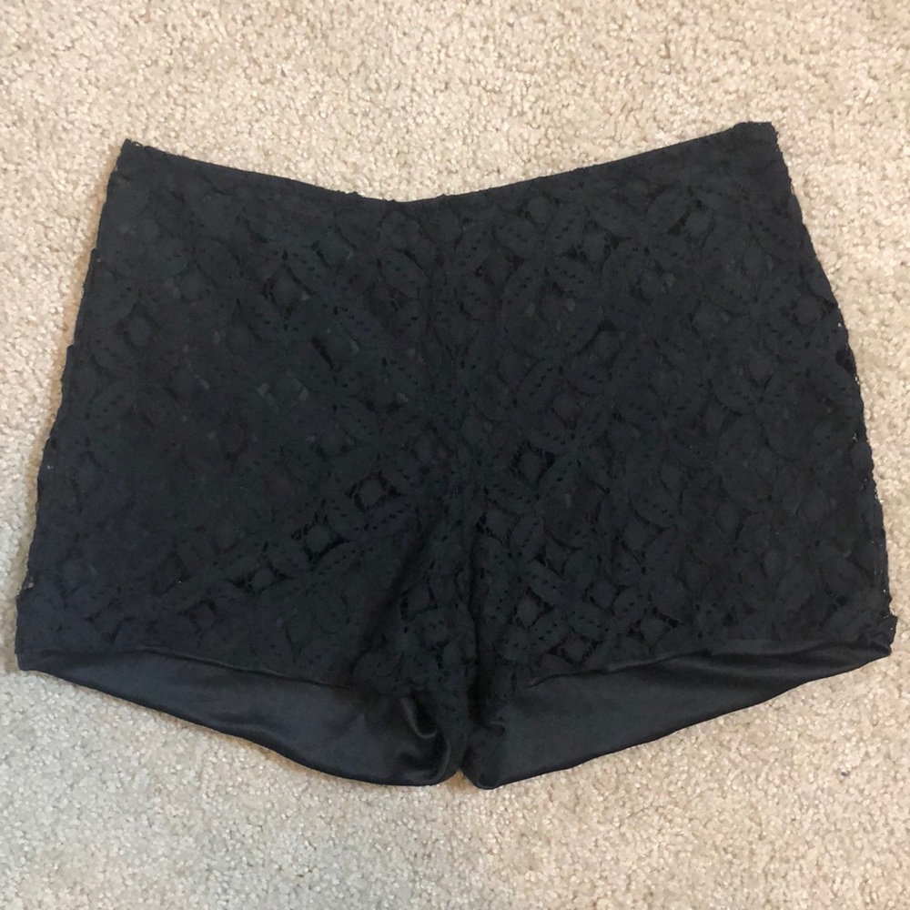 Black Lace Shorts